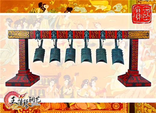 6件套仿古編鐘，小型特色樂器，民樂混音配套