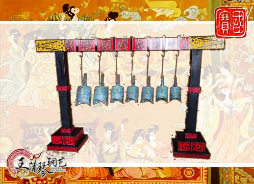 7件編鐘，觀賞裝飾編鐘，可發(fā)音編鐘
